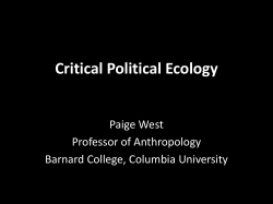 Critical political ecology &ndash; from space and place to sovereignty