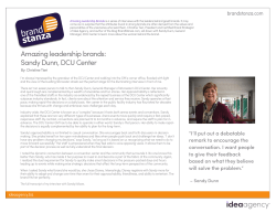 Amazing leadership brands: Sandy Dunn, DCU Center
