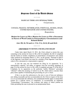 DOCUMENT 6. March 23 2011 Motion to Judge