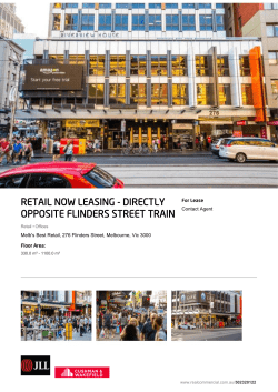 retail now leasing - directly opposite flinders
