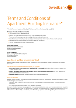 Terms and Conditions of Apartment Building Insurance
