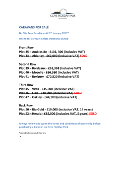our latest list of caravans for sale.