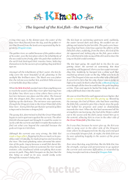 The legend of the Koi fish - the Dragon Fish