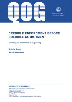 credible enforcment before credible commitment