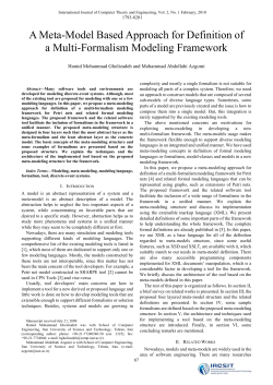 A Meta-Model Based Approach for Definition of a Multi