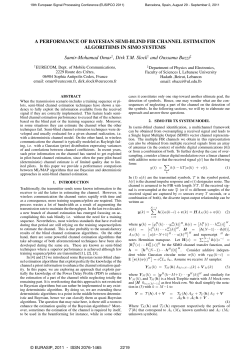 A Performance of Bayesian Semi-Blind FIR Channel