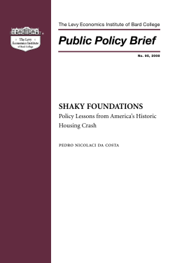 Shaky Foundations - Levy Economics Institute of Bard College