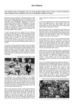 Our History - Christchurch Marathon