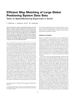 Efficient Map Matching of Large Global Positioning System Data Sets
