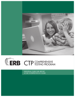 individual subscore report score interpretation folder