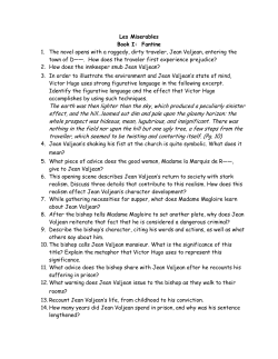 Les Miserables Book I: Fantine 1. The novel opens with a raggedy