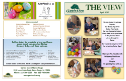 April Newsletter - Garden View Assisted Living