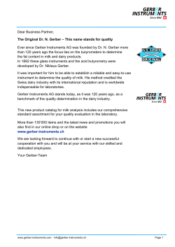 Dear Business Partner, The Original Dr. N. Gerber &ndash; This name