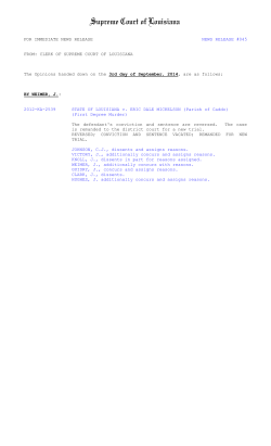 Supreme Court of Louisiana - The Louisiana Supreme Court