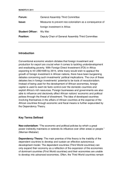 GA3 Measures to prevent neo-colonialism as a consequence of