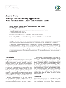 A Design Tool for Clothing Applications: Wind Resistant Fabric
