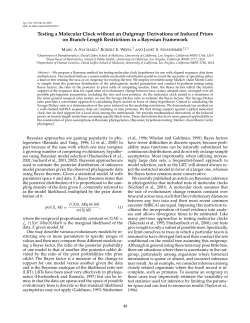 Testing a Molecular Clock without an Outgroup