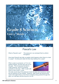 Pascal`s Law - Mr. Collinson