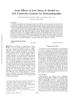 Acute Effects of Low Doses of Alcohol on Left