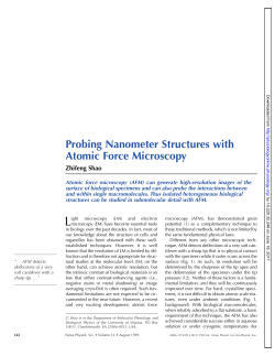 Probing Nanometer Structures with Atomic Force Microscopy