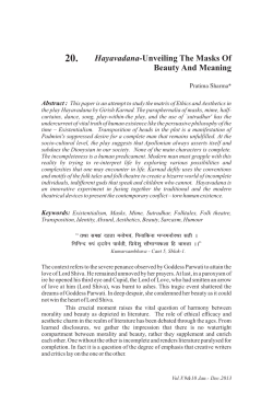 Hayavadana-Unveiling The Masks Of Beauty And Meaning