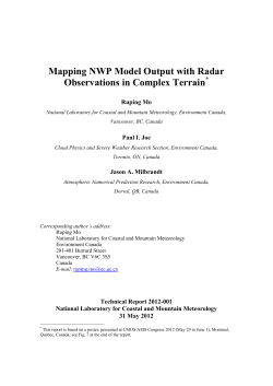 Mapping NWP Model Output with Radar Observations in