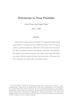 Patriotism in Your Portfolio