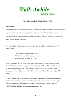 Harbledown and the Black Princes Well