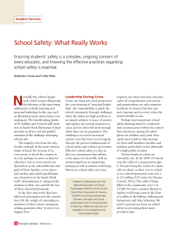 School Safety: What Really Works - National Association of School