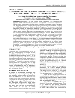experience of laparoscopic cholecystectomy during a steep learning
