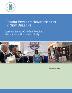 Ending Veteran Homelessness in New Orleans
