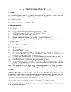Senate - University of St. Michael`s College