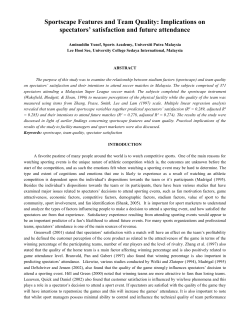 The influence of sportscape and team quality on