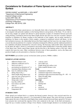 Correlations for Evaluation of Flame Spread over an Inclined Fuel