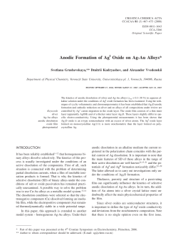 Anodic Formation of Ag Oxide on Ag
