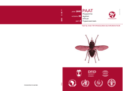 Programme Against African Trypanosomiasis year 2005 volume 28