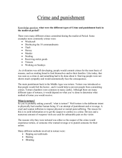 Crime and punishment