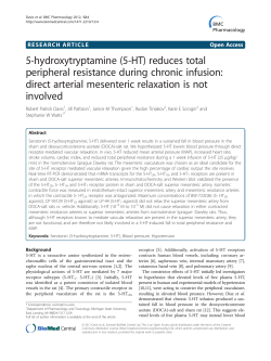 5-hydroxytryptamine (5-HT) reduces total peripheral resistance