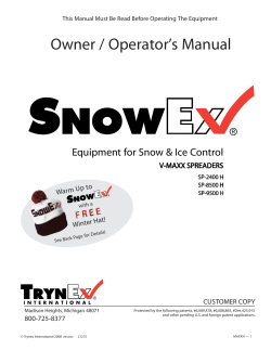 SP-8500H Manual - Hickory International