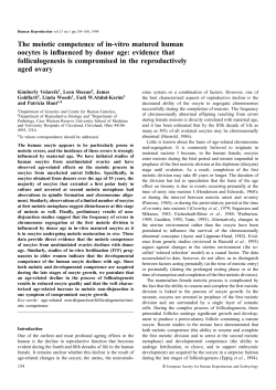 The meiotic competence of in-vitro matured human oocytes is