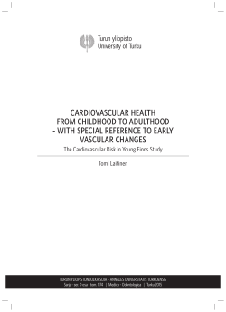 Cardiovascular health from childhood to adulthood &ndash; with