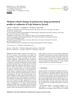 Methane-related changes in prokaryotes along