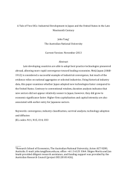 A Tale of Two SICs: Industrial Development in Japan and the United S