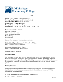 PTA 115 - Mid Michigan Community College