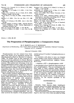 The Preparation of Phosphoarginine: a Comparative Study