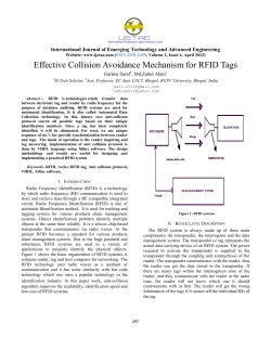 Effective Collision Avoidance Mechanism for RFID Tags
