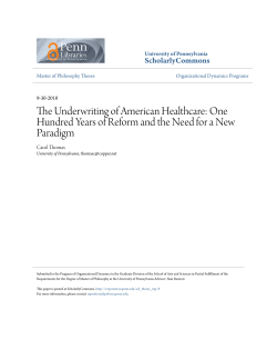 The Underwriting of American Healthcare: One