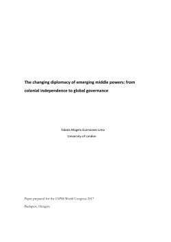 The changing diplomacy of emerging middle powers