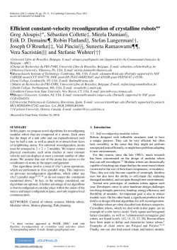 Efficient constant-velocity reconfiguration of crystalline robots Greg