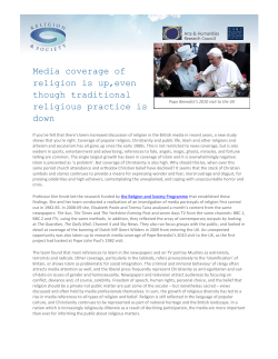 Media Portrayals of religion and the secular sacred